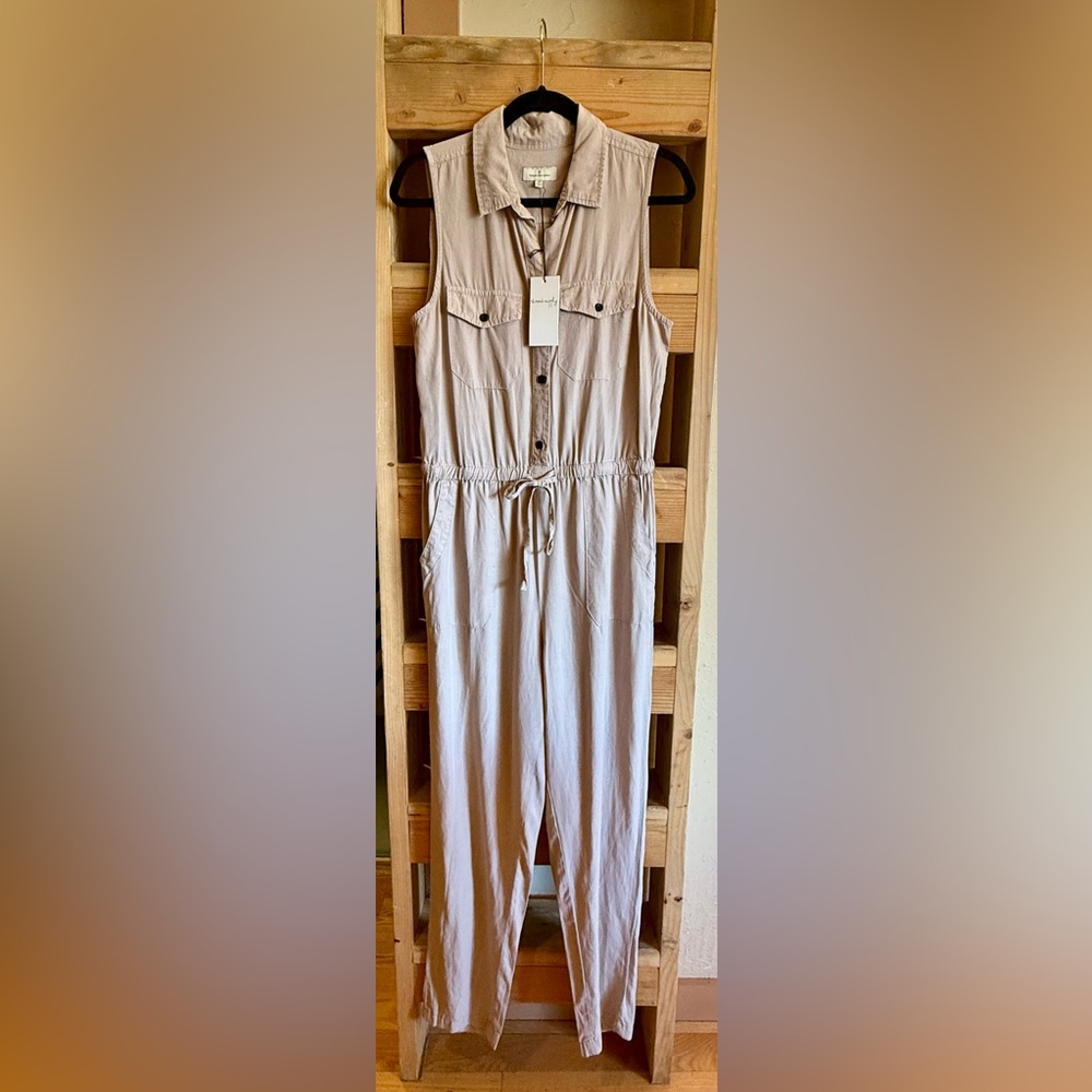 Women's Tan Thread & Supply Sleeveless Jumpsuit Romper - NWT